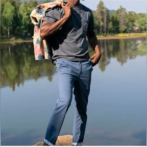 Chubbies Original Stretch Twill Pants True Blues in Marine Blue Large